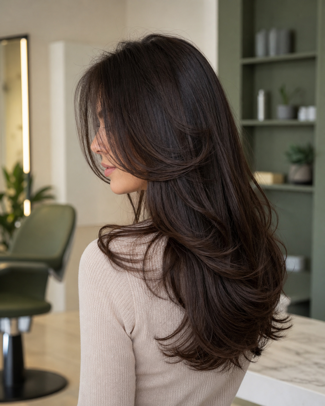 Dolgi sloji in gladek blowout